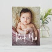 Moderne baby shower bedankt aangepaste foto (Staand voorkant)
