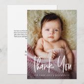 Moderne baby shower bedankt aangepaste foto (Voorkant / Achterkant)