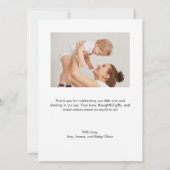Moderne Baby Shower Bedankt Kaart (Achterkant)