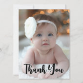 Moderne Baby Shower Bedankt Kaart (Voorkant)