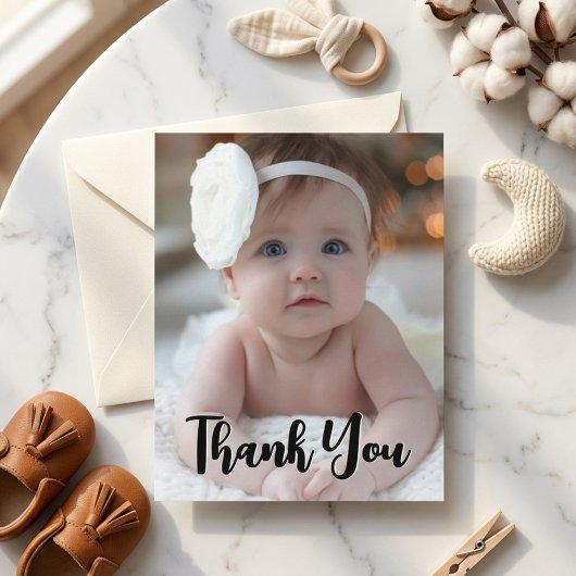 Moderne Baby Shower Bedankt Kaart