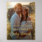 Moderne baby shower foto welkom poster (Voorkant)
