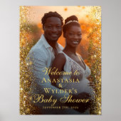 Moderne baby shower foto welkom poster (Voorkant)