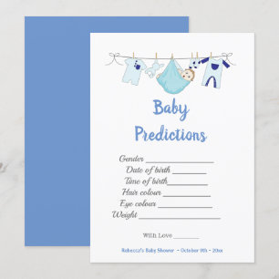 Moderne Baby shower game baby voorspelkaart Kaart