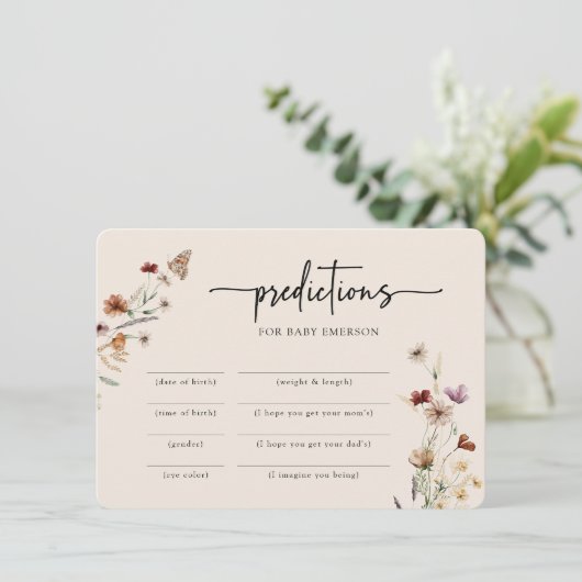 Moderne Baby shower game Kaart (Staand voorkant)