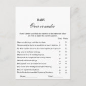 Moderne baby shower game over of onder game briefkaart (Voorkant)