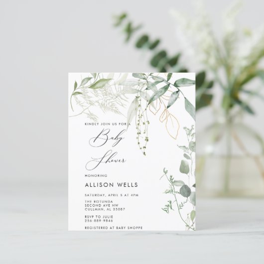 Moderne Baby shower Invitation Flyer (Staand voorkant)