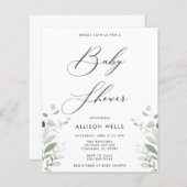 Moderne Baby shower Invitation Flyer (Voorkant / Achterkant)