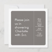 moderne Baby shower Kaart (Achterkant)