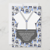 Moderne Baby shower "Little Man" Kaart (Achterkant)