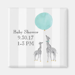 Moderne Baby shower Magnet (Boy)