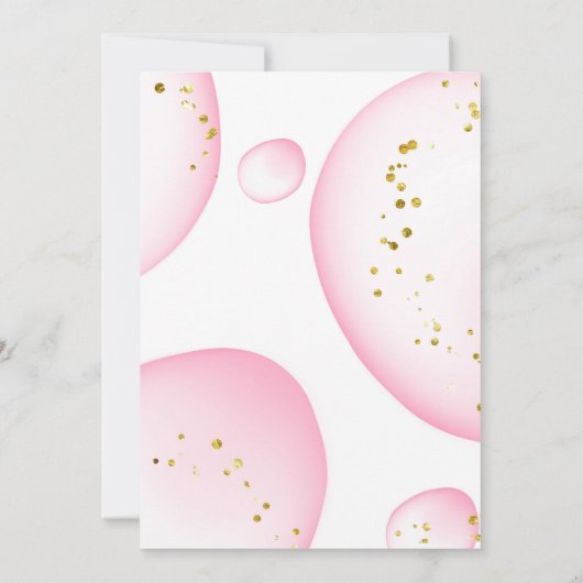 Moderne Baby shower met Blush roze olifant Greener Kaart (Achterkant)