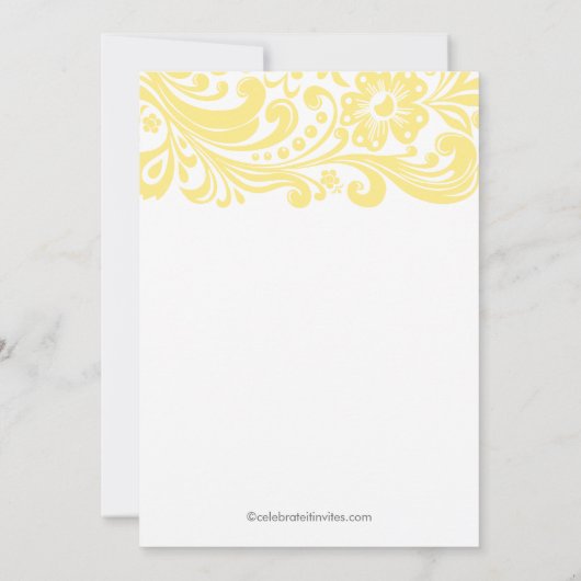 Moderne Baby shower met zachte, geelbruin vezel Kaart (Achterkant)