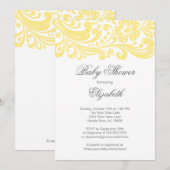 Moderne Baby shower met zachte, geelbruin vezel Kaart (Voorkant / Achterkant)