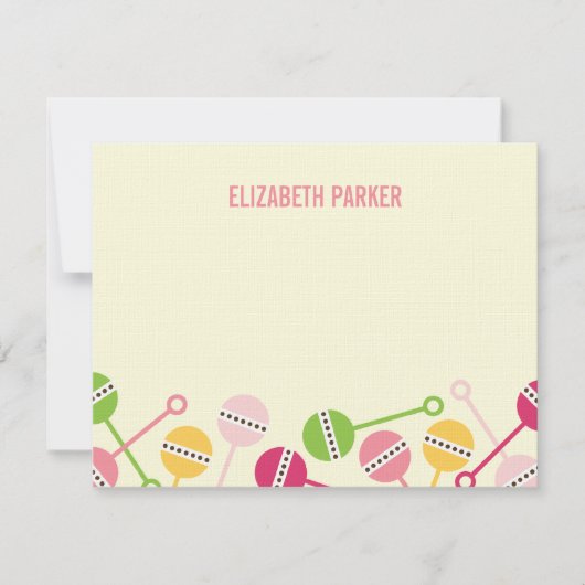 Moderne Baby shower Rattles Bedankt kaarten Notitiekaartje (Voorkant)