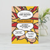 Moderne baby shower strooikleur geslacht neutraal  kaart (Staand voorkant)