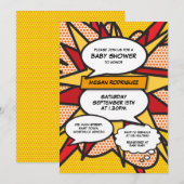 Moderne baby shower strooikleur geslacht neutraal  kaart (Voorkant / Achterkant)