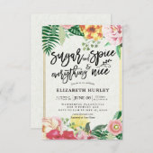 Moderne Baby shower-suiker & specerijen & alles-Ni Kaart (Voorkant / Achterkant)