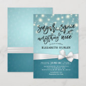 Moderne Baby shower-suiker & specerijen & alles-Ni Kaart (Voorkant / Achterkant)