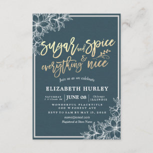 Moderne Baby shower-suiker & specerijen & alles-Ni Kaart