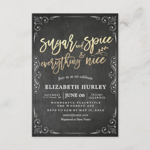 Moderne Baby shower-suiker & specerijen & alles-Ni Kaart