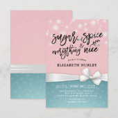 Moderne Baby shower-suiker & specerijen & alles-Ni Kaart (Voorkant / Achterkant)