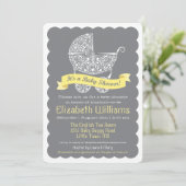 Moderne baby shower uitnodiging (Staand voorkant)