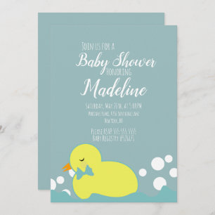 Moderne Baby shower Uitnodiging Geel Warm