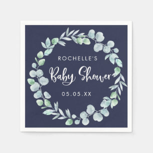Moderne Baby shower van de botanische poot Napkin Servet