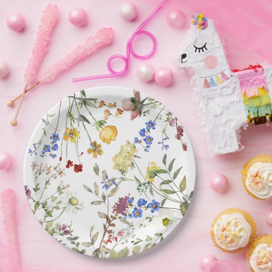 Moderne Baby shower van de Garden Greenery Papieren Bordje (Feest)