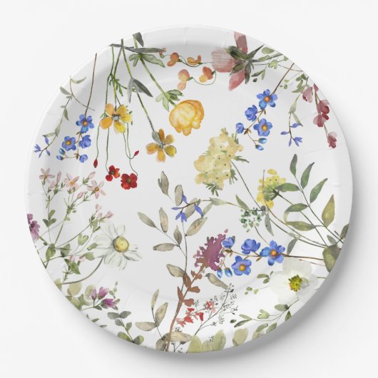 Moderne Baby shower van de Garden Greenery Papieren Bordje (Voorkant)