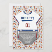 Moderne Baby shower van de "Little Slugger" Baseba Kaart (Achterkant)