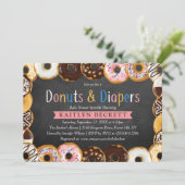 Moderne Baby shower van donuts en luiers Kaart (Staand voorkant)