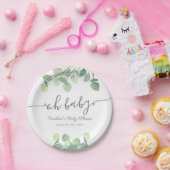 Moderne Baby shower van Eucalyptus Papieren Bordje (Feest)