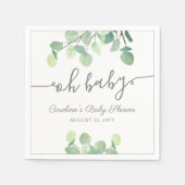 Moderne Baby shower van Eucalyptus Servet (Voorkant)