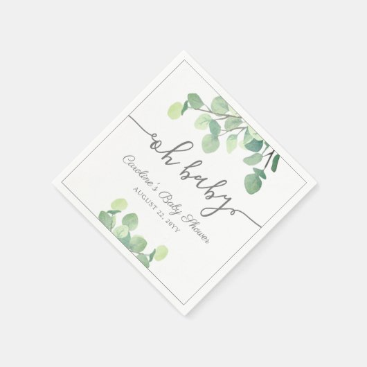Moderne Baby shower van Eucalyptus Servet (Hoek)