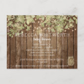 Moderne Baby shower van Ivy & String Lights Wood F Uitnodiging Briefkaart (Voorkant)