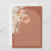 Moderne baby shower van Terracotta pampas Kaart (Achterkant)