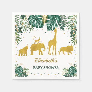 Moderne Baby shower van tropische Oerwouden Servet