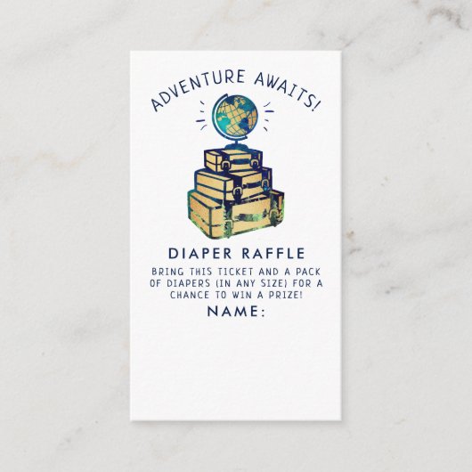 Moderne Baby shower voor avontuurlijk Wereldbol Informatiekaartje (Voorkant)