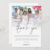 Moderne Baby shower voor fotobedekking Bedankkaart (Voorkant / Achterkant)
