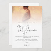 Moderne Baby shower voor fotobedekking Bedankkaart (Voorkant / Achterkant)