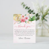 Moderne Baby shower voor foto's met een tropische  Kaart (Staand voorkant)