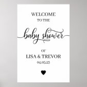 Moderne Baby shower welkomstteken Poster minimalis (Voorkant)
