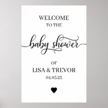 Moderne Baby shower welkomstteken Poster minimalis