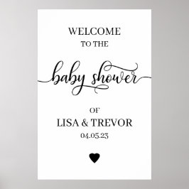 Moderne Baby shower welkomstteken Poster minimalis