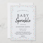 Moderne baby sprinkle foto uitnodiging (Voorkant)