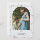 Moderne baby sprinkle foto uitnodiging (Achterkant)