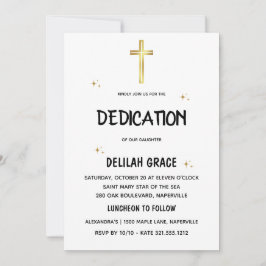 Moderne baby Toewijdingsuitnodigingen Kaart