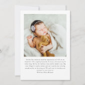 Moderne Baby Twee foto's introduceren geboorte Aankondiging (Voorkant)